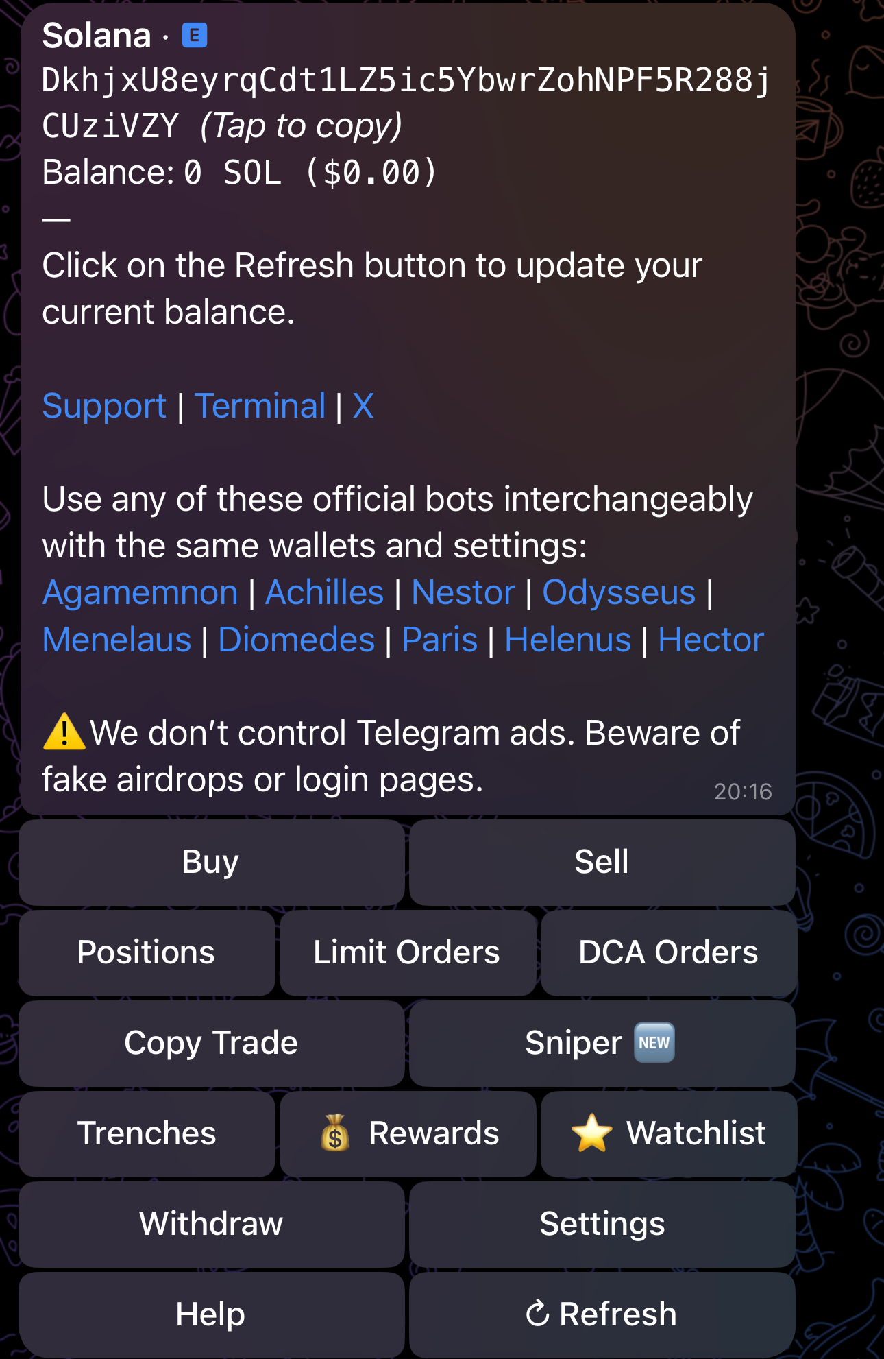 TrojanBot platform screenshot 01